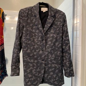 Nicole Miller Artelier Grey Camouflage Jacket